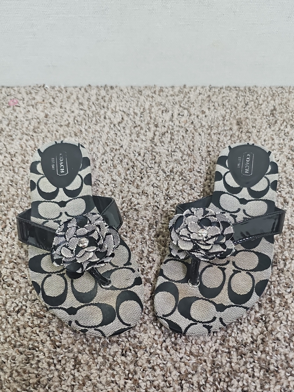 COACH SAMIRA FLOWER THONG SANDALS BFPM-10-206